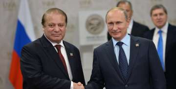 Nawaz Sharif with Vladimir Putin