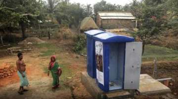 Toilet in a village