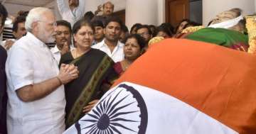 Sasikala with PM Modi in Chennai