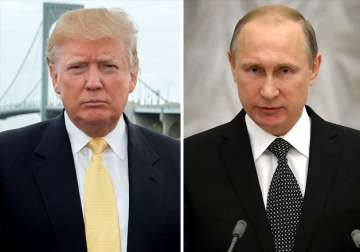 File pic - Donald Trump and Vladimir Putin