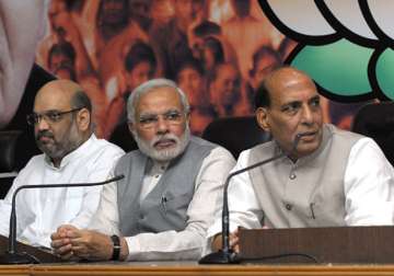 File pic - Amit Shah, Narendra Modi, Rajnath Singh