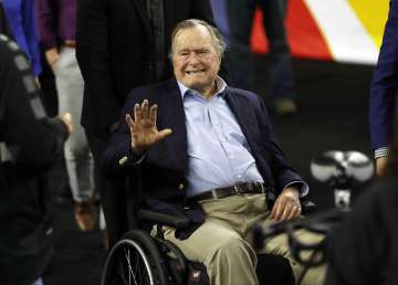 US President, George Bush, Hospitalised, Breathing