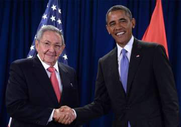 File pic - Raul Castro and Barack Obama