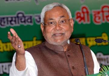 Bihar CM Nitish Kumar speaks at an event in Patna 