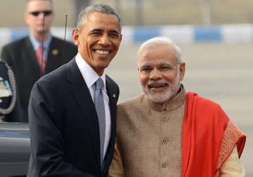 File pic - Barack Obama and Narendra Modi