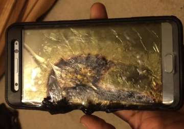 File pic - Galaxy Note 7 catches fire 