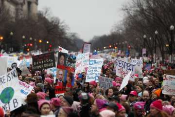 Nearly half a million gathered during the Women's March on Washington