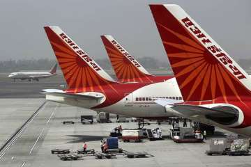 Air India aircraft parked at the Delhi airport. File pic