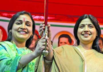 File pic of Aparna Yadav and Dimple Yadav