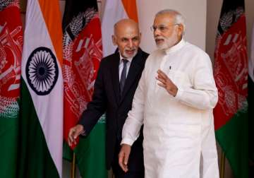 Afghan President Ashraf Ghani and Narendra Modi