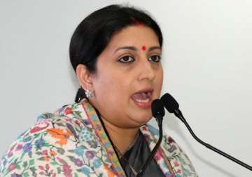 File pic of Union Minister Smriti Irani 