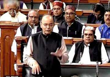 FM Arun Jaitley speaks on the floor of Lok Sabha