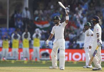 Virat Kohli celebrates after hitting double ton against Bangladesh 