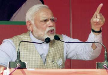File pic - PM Narendra Modi addressing an election rally in UP