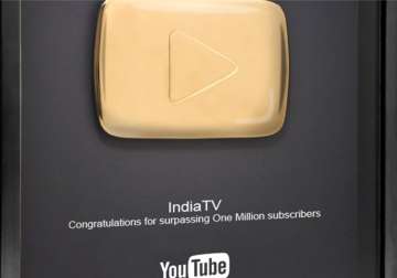 Youtube congratulates India TV for 1 million subscription