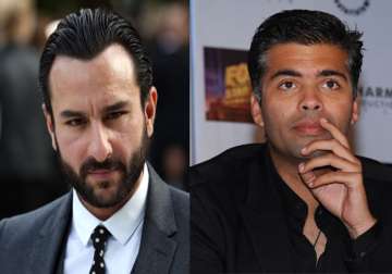 Saif Ali Khan and Karan Johar