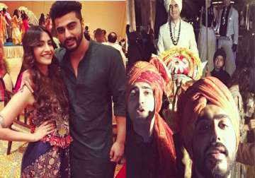 Sonam Kapoor and Arjun Kapoor on cousin's wedding