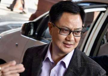 File pic - Union Minister of State for Home Affairs Kiren Rijiju