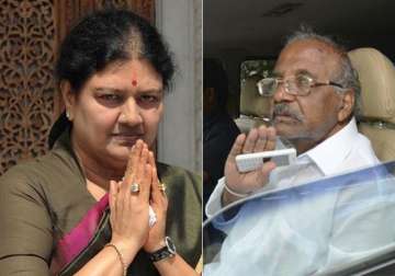 File pic - Sasikala and E Madusudanan