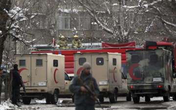 The site of a suicide attack on the Supreme Court in Kabul