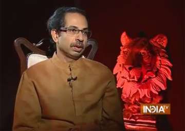 Shiv Sena chief Uddhav Thackeray in an interview on India TV 