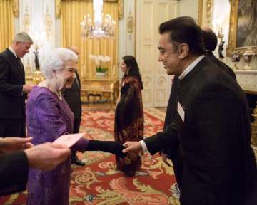 Kamal Hassan and Queen Elizabeth