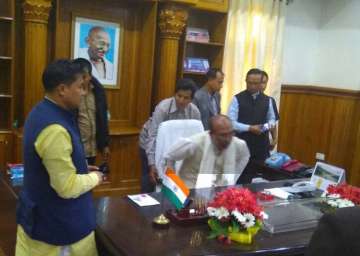 Biren Singh takes charge as the new CM of Manipur.