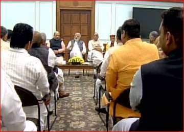 Narendra Modi with BJP MPs