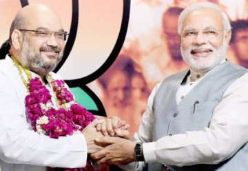 Narendra Modi with Amit Shah