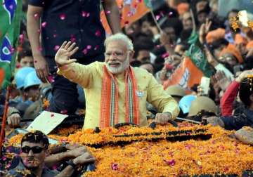 File pic - PM Narendra Modi road show in Varanasi 