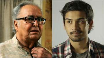 Soumitra Chatterjee and grandson 