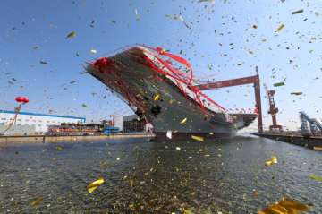 China launches its first home-built aircraft carrier