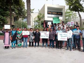 Parents protest random fee hike by private schools in Ghaziabad 