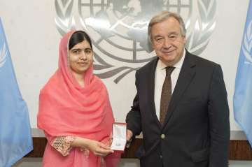 Malala with UN Secretary General