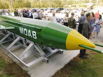 File pic - GBU-43B or massive ordnance air blast (MOAB) weapon