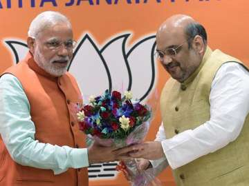 File pic of PM Modi and BJP president Amit Shah