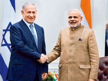 File pic - Israel Prime Minister Benjamin Netanyahu and Narendra Modi