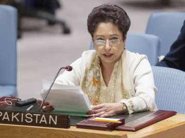 File pic of Pakistan's envoy to the UN Maleeha Lodhi