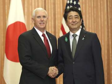 Mike Pence meets Shinzo Abe in Tokyo 
