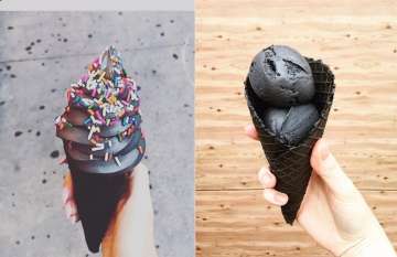 Black ice cream is a reality now! Check out some interesting pics of this black 