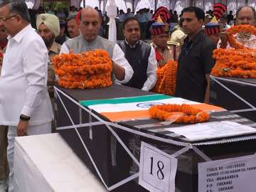 Rajnath Singh pays homage to 25 CRPF men killed in Sukma naxal attack