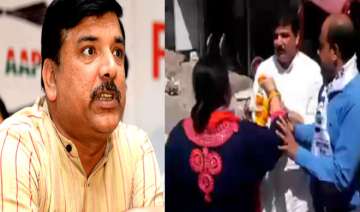 AAP's Sanjay Singh slapped by woman party worker