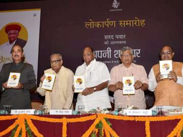 Opposition leaders at the dedication ceremony of Sharad Pawar's autobiography