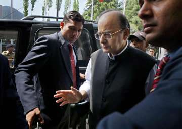 Jaitley arrives to attend the 14th Goods and Services Tax (GST) Council at SKICC