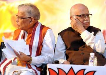 File pic of MM Joshi and Lk Advani at an event 