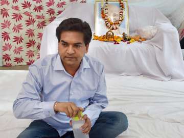 Kapil Mishra on indefinite hunger strike at his residence in New Delhi