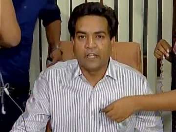 AAP leader Kapil Mishra speaks to media in Delhi on Sunday evening 