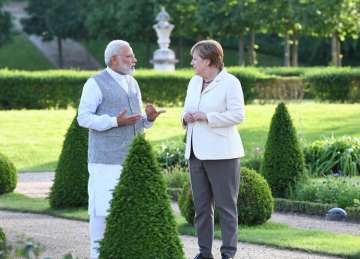 Modi met Merkel at her country retreat near Berlin for informal talks over a pr