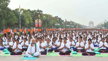 Modi at International Yoga Day