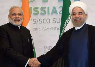 File pic - PM Modi meets Iranian President Rouhani